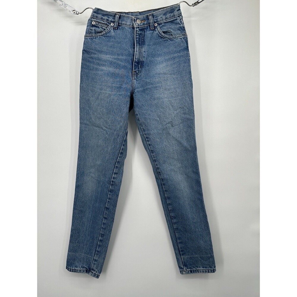 Vtg 90s JORDACHE Jeans Women size 7/8 Blue Tapered High Waisted Pant 24x27 Y2k